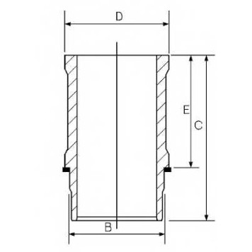 Гильза цилиндра GOETZE ENGINE 14-634910-00