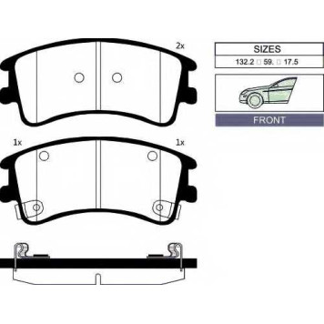 Колодки тормозные дисковые передний для MAZDA 6(GG) <b>GOODWILL 1042 F</b>