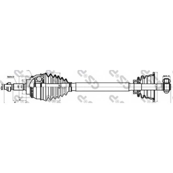 Приводной вал GSP GDS50160 / 250160