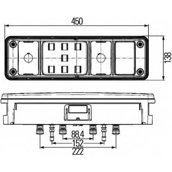 Задний фонарь HELLA E4 5855 / 2VP 340 961-011-1