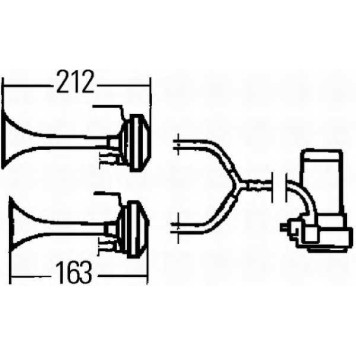 Звуковой сигнал HELLA E9 6045 / 3PB 003 001-651-1