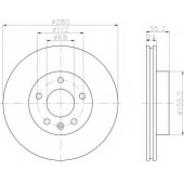 Тормозной диск HELLA 53958PRO / 8DD 355 105-591