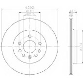 Тормозной диск HELLA 54184PRO / 8DD 355 109-191