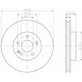 Тормозной диск HELLA 54234 / 8DD 355 110-071