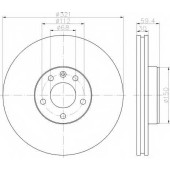 Тормозной диск HELLA 54323PRO / 8DD 355 111-141