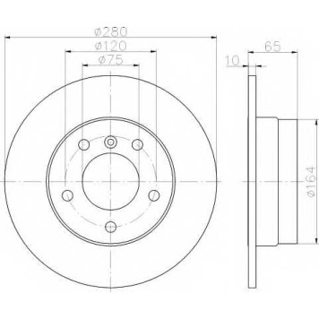 Тормозной диск HELLA 54329PRO / 8DD 355 111-261