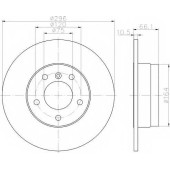 Тормозной диск HELLA 54331PRO / 8DD 355 111-301