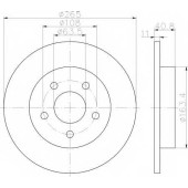 Тормозной диск HELLA 54337PRO / 8DD 355 111-381