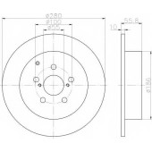 Тормозной диск HELLA 54357PRO / 8DD 355 111-671
