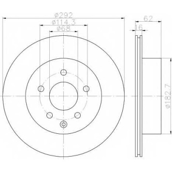Тормозной диск HELLA 54440PRO / 8DD 355 118-711