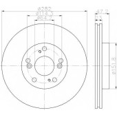 Тормозной диск HELLA 54444PRO / 8DD 355 118-131