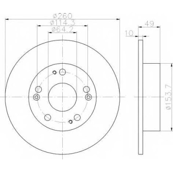 Тормозной диск HELLA 54446PRO / 8DD 355 118-731