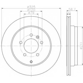 Тормозной диск HELLA 54476PRO / 8DD 355 118-771