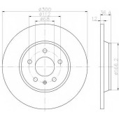 Тормозной диск HELLA 54601PRO / 8DD 355 113-931