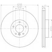 Тормозной диск HELLA 54609PRO / 8DD 355 117-741