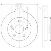 Тормозной диск HELLA 54641PRO / 8DD 355 118-981