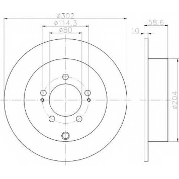 Тормозной диск HELLA 54670PRO / 8DD 355 119-061