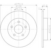 Тормозной диск HELLA 55390PRO / 8DD 355 118-221