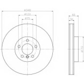 Тормозной диск HELLA 55538PRO / 8DD 355 119-271