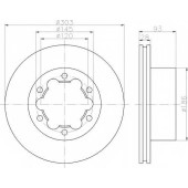 Тормозной диск HELLA 59434 / 8DD 355 118-061