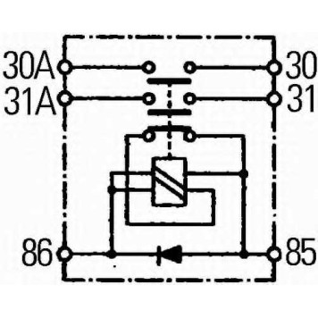 Выключатель аккумуляторной батареи, аккумуляторная батарея HELLA 6EK 008 776-011-2