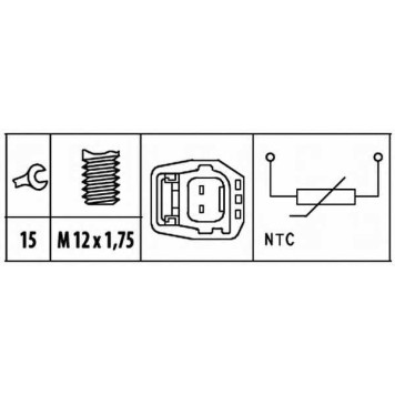 Датчик температуры охлаждающей жидкости HELLA 6PT 009 309-451-1