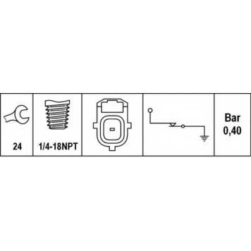 Датчик давления масла HELLA 6ZL 003 259-711-1