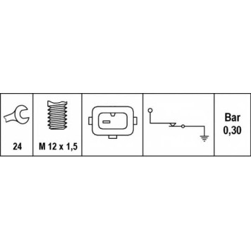 Датчик давления масла HELLA 6ZL 006 097-001-1