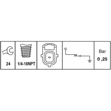 Датчик давления масла HELLA 6ZL 009 600-081-1