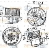 Вентилятор салона HELLA 8EW 351 043-221