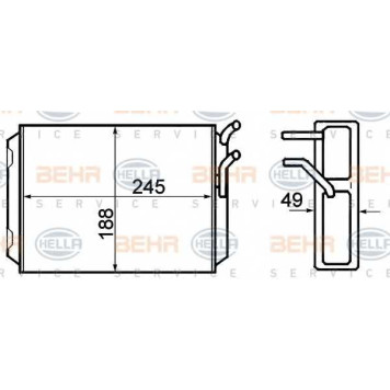 Радиатор отопления салона HELLA 8FH 351 308-761