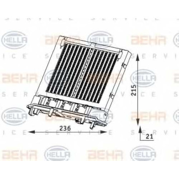 Радиатор отопления салона HELLA 8FH 351 312-111