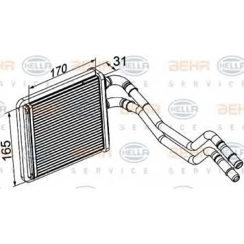 Радиатор отопления салона HELLA 8FH 351 315-591