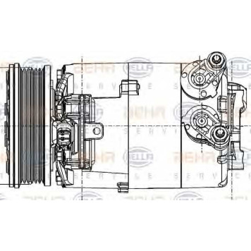 Компрессор кондиционера для FORD GALAXY, MONDEO, S-MAX / LAND ROVER FREELANDER, RANGE ROVER EVOQUE / VOLVO S80, V70 <b>HELLA BEHR SERVICE 8FK 351 334-351</b>-1