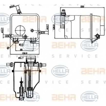 Расширительный бачек охлаждающей жидкости HELLA 8MA 376 755-211