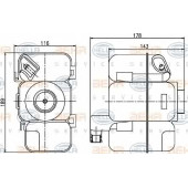 Расширительный бачек охлаждающей жидкости HELLA 8MA 376 789-741