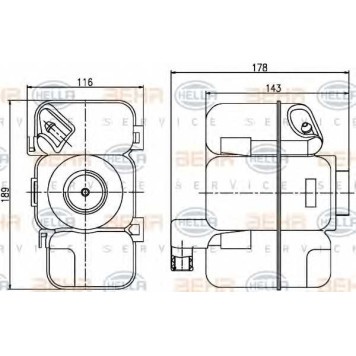 Расширительный бачек охлаждающей жидкости HELLA 8MA 376 789-741