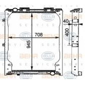 Радиатор охлаждения двигателя HELLA 8MK 376 721-481