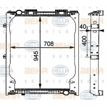 Радиатор охлаждения двигателя HELLA 8MK 376 721-481