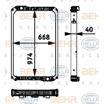 Радиатор охлаждения двигателя HELLA 8MK 376 722-021