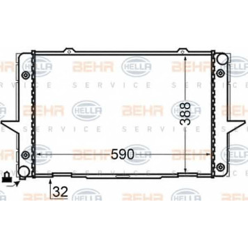 Радиатор охлаждения двигателя HELLA 8MK 376 726-761
