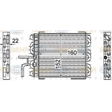 Топливный радиатор HELLA 8MK 376 745-061