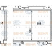 Радиатор охлаждения двигателя HELLA 8MK 376 770-311
