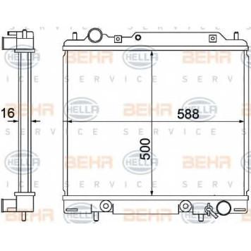 Радиатор охлаждения двигателя HELLA 8MK 376 770-311
