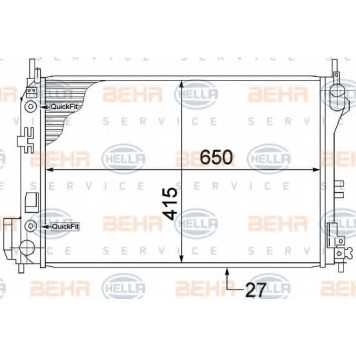 Радиатор охлаждения двигателя HELLA 8MK 376 771-211