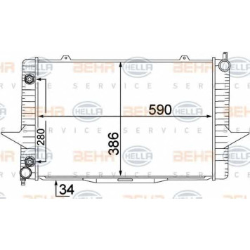 Радиатор охлаждения двигателя HELLA 8MK 376 774-201