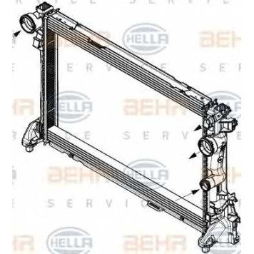 Радиатор охлаждения двигателя HELLA 8MK 376 780-691-1