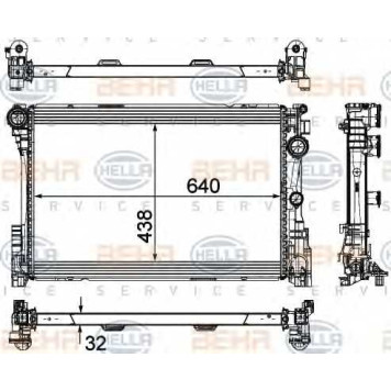 Радиатор охлаждения двигателя HELLA 8MK 376 780-691