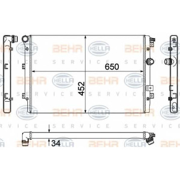 Радиатор охлаждения двигателя HELLA 8MK 376 901-021