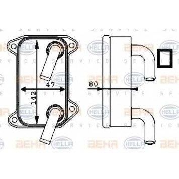 Масляный радиатор масла двигателя HELLA 8MO 376 726-131